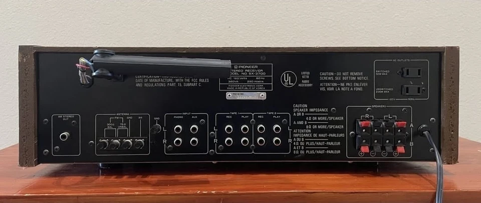 EXCELLENT PIONEER SX-3700 STEREO RECEIVER  - Image 4 of 4