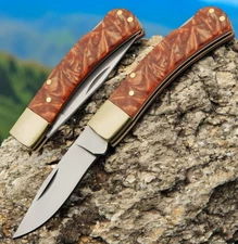 3" Folding Knife | 2.25" Mirror Finish Blade w/ Brass Bolster