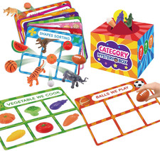 Montessori Toys for 3 4 5 6 Year Olds Boys  Girls  58-Piece Fun Sorting Games