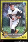 2025 Bowman Chrome Mega Box Yellow Refractors #30 Paul Skenes 69/75 Pirates