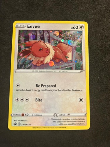 Eevee SWSH175 Holo Promo Sword & Shield Promo Pokemon Lightly Played
