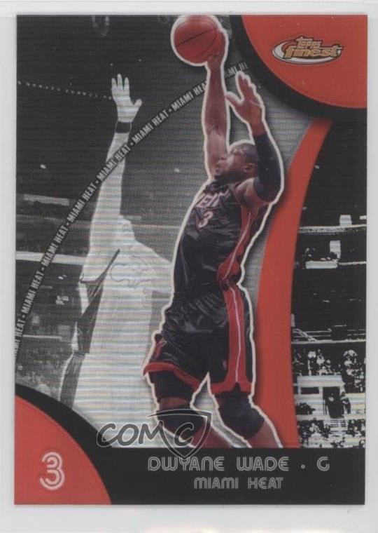 2007-08 Topps Finest Refractor Dwyane Wade #3 HOF 0ex8
