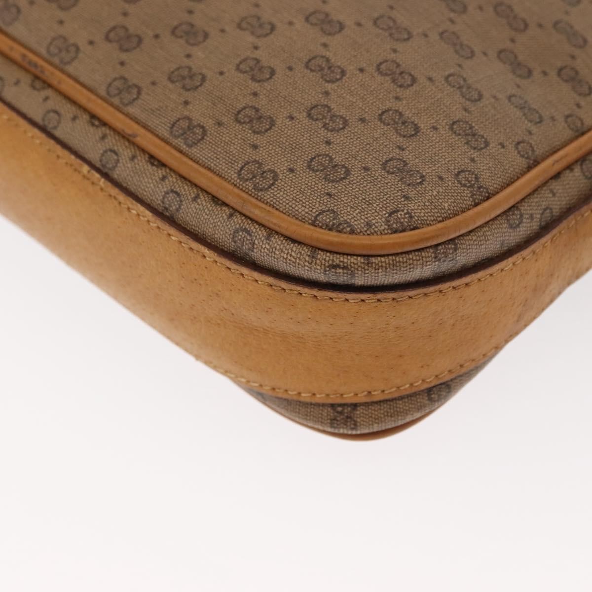 GUCCI Micro GG Supreme Shoulder Bag PVC Beige Gold 007 123 0428