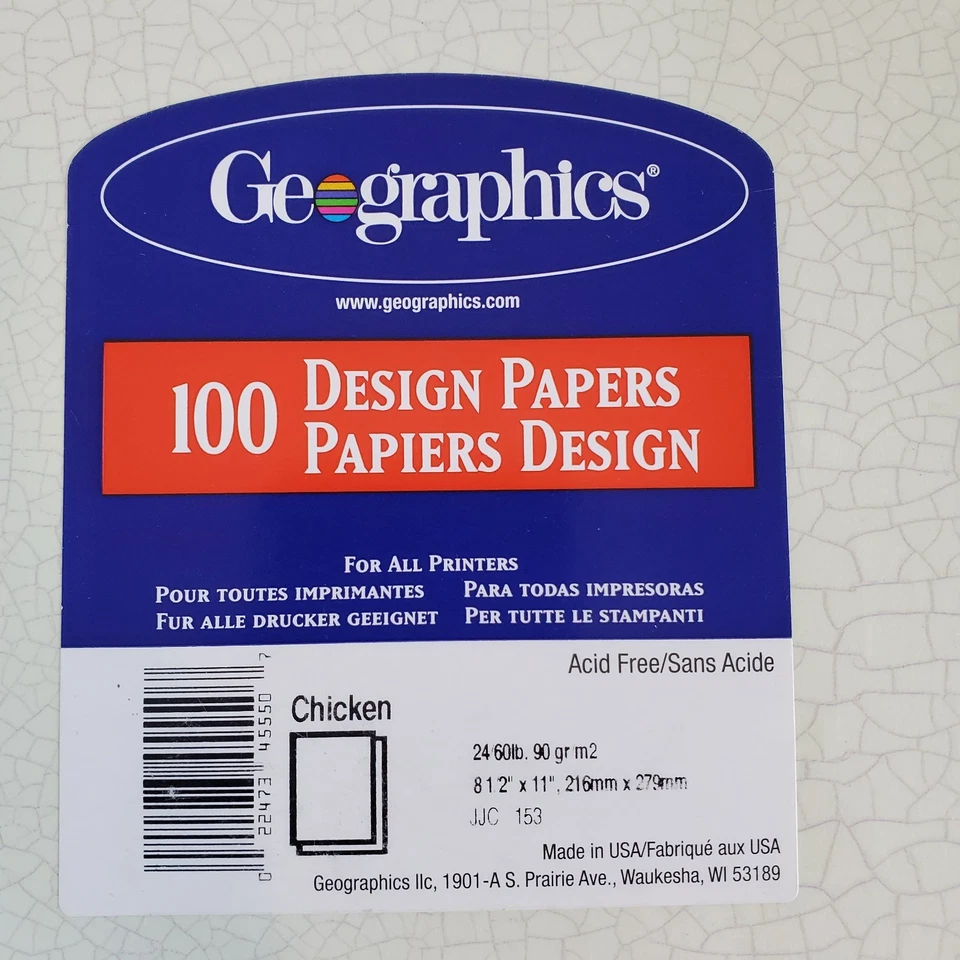 Geographics Chicken Design Papers - 8.5" x 11" 100 Sheets Acid Free All Printer - Image 2 of 4