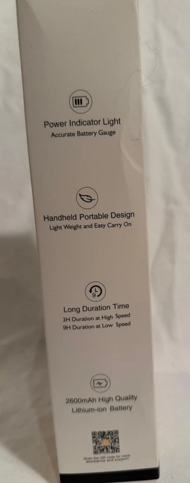 Mini ventilador portátil recargable Geek Aire + banco de energía 6 aspas 5 velocidades rosa ligero Foto 3 de 4