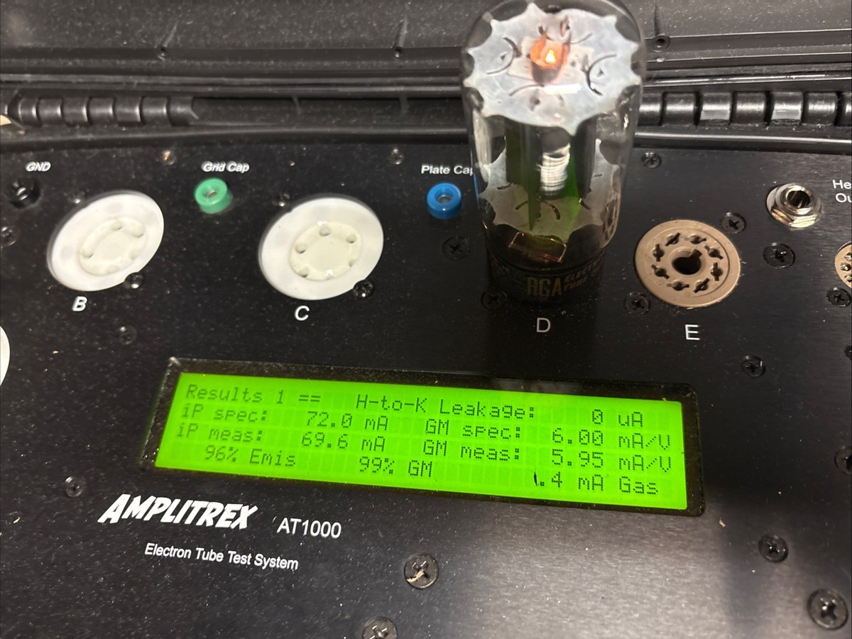 6L6GC RCAブラックプレート Mcintosh印 Matched Pair RCA 6L6GC Black Plate Bottom DD Getter Tubes
