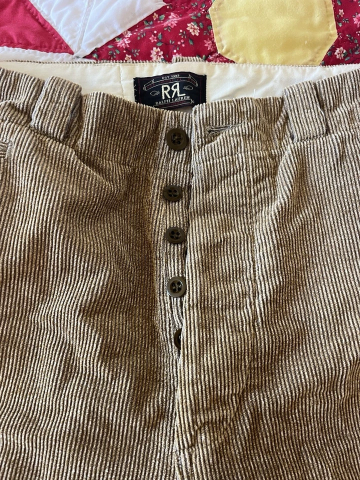 Double RL RRL Officers Coudery Men's Trousers 36/32 Made In USA - Image 4 of 4