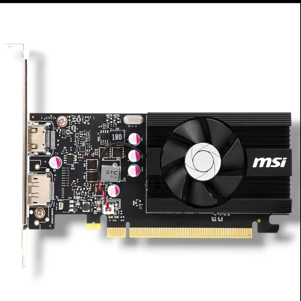 MSI GeForce GT 1030 4GB DDR4 64-Bit OC Graphics Card DP/HDMI Sngl Fan NEW SEALED - Image 2 of 4