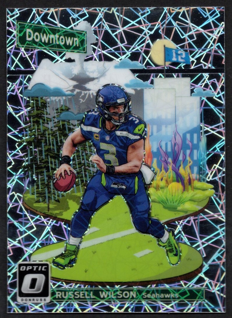 2018 PANINI DONRUSS OPTIC RUSSELL WILSON DOWNTOWN #DT6
