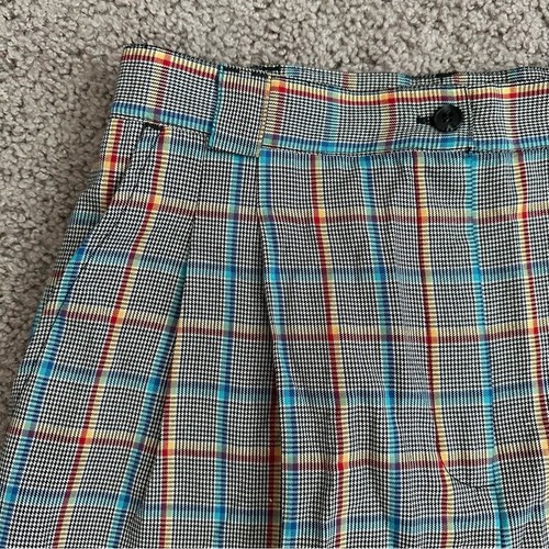 Counterparts Petites Short Womens Size 12 High Waist Pleated Plaid 90s - Picture 2 of 9