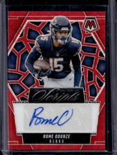 2025 Panini Mosaic Rome Odunze Scripts Red Wave Prizm Auto #SCR-ROE Bears
