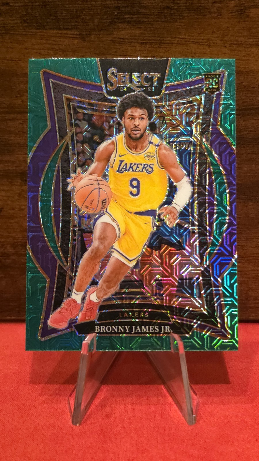 2024-25 Panini Select - Concourse Bronny James #90 Green Mojo Prizm (RC)