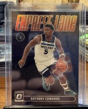 2023-24 Panini Donruss Optic - Express Lane Anthony Edwards #24 Purple Prizm