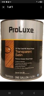 Lot of 2GALLONS PROLUXE/SIKKENS 23 Top Coat RE Wood Finish SIK43077 NATURAL OAK 