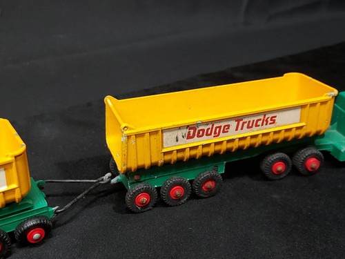 Matchbox 1960s Lesney Kingsize Dodge Fruehauf Tipper K-16 Truck & Dump Trailers - Picture 8 of 12