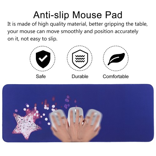 Star Pattern Mouse Pad Anti-skid Computer Desk Pad Computer Gaming Mouse Pad - 第 1/12 張圖片