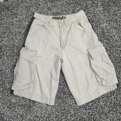 JNCO Khaki Combat Cargo Shorts Herren 32, Skater 90s Y2K Punk Made In USA, Vintage