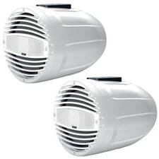 Hertz HTX 8 M-FL-TW 8" White Marine Wake Tower Flat Mount Speakers, Pair