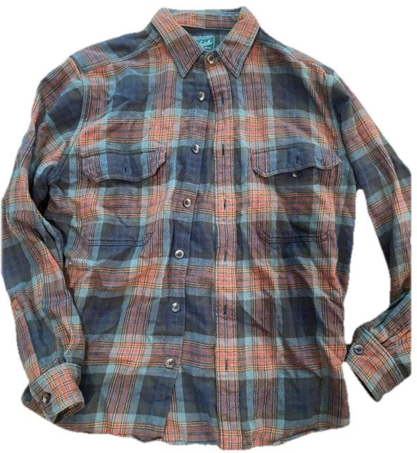 Woolrich Multicolor Plaid Soft thick Flannel Outdoors Shirt Men’s M VGUC