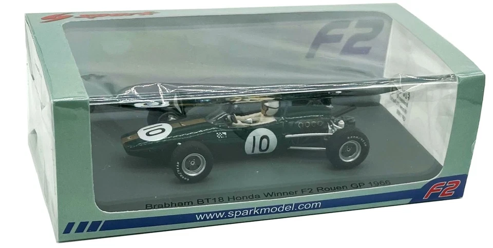 Spark F2001 Brabham BT18 BRD 1st GP de Rouen F2 1966 - Denny Hulme 1/43 Scale - Image 4 of 4
