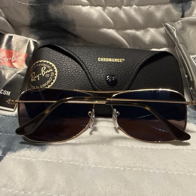 Ray-Ban Sunglasses Polarized Gold Chromance Lenses RB 3543 002/5L