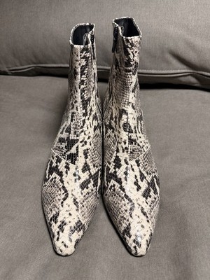 Rag & Bone New York Snake Print Leather Ankle Boots Womens EU 40 US 9.5