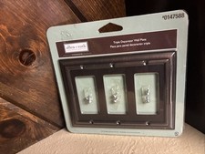 allen roth Cosgrove Oil Rubbed Bronze Triple Wall Plate, 3 Gang 0147588