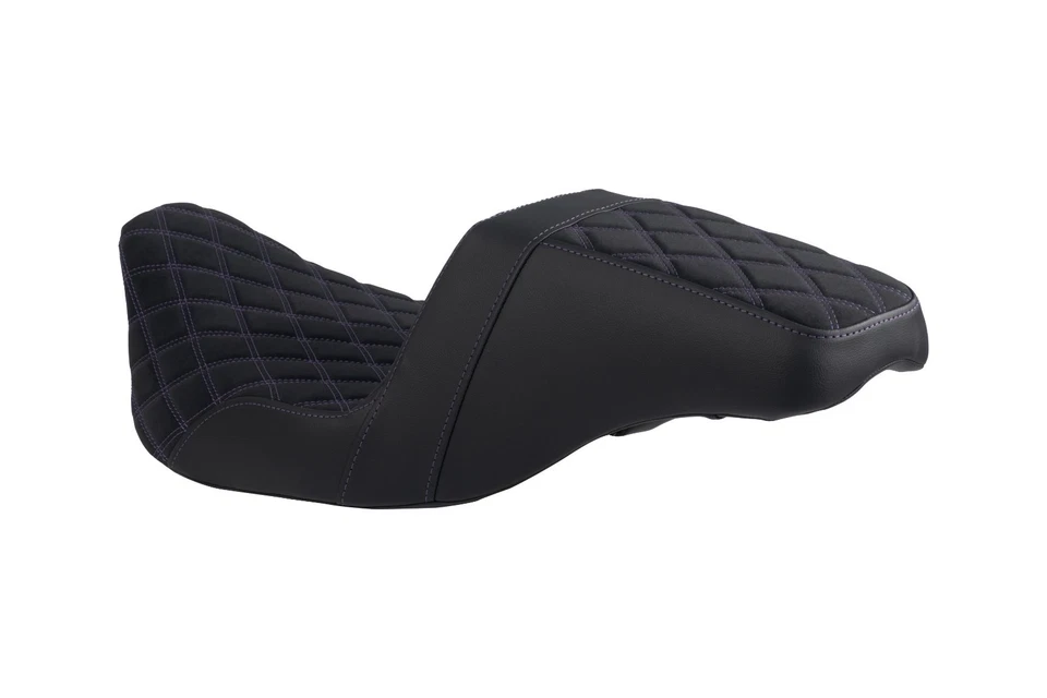 Odyssey Harley-Davidson Suede Seat 2018–23 Road Glide Purple Stitching US Stock - Image 3 of 4