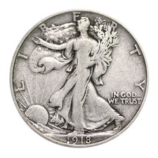 USA Walking Liberty Half Dollar Coin XF/VF 90% Silver Extra Fine - Random Date
