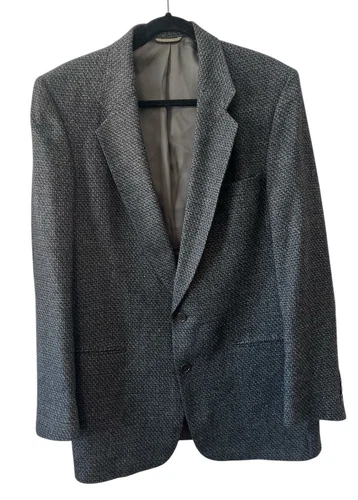 Cappotto sportivo blazer tweed Christian Dior vintage 42R 2 bottoni senza sfiato tasche a fessura