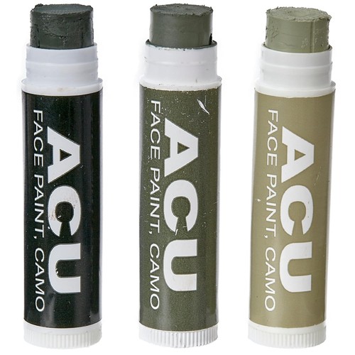 Camo Face Paint - Authentic US Army Camouflage ACU - Green, Tan & Black - Picture 2 of 6