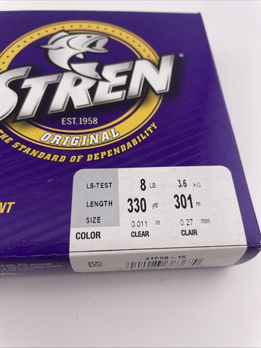 Lot 2 Stren Original Monofilament Fishing Line 8 LB 330 Yards Clear Mono STFS815 - Imagen 5 de 8