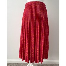 Anthropologie Maeve Pleated Jersey Skirt Size Medium Pink Bohemian