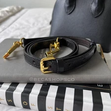 Genuine Leather Black Crossbody Shoulder Strap Replacement For Gucci Bag