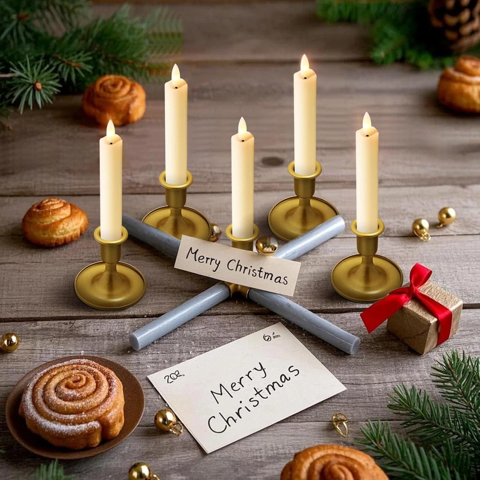 6件套Luminara无焰电池锥形蜡烛遥控移动芯6 — 第 4/4 张图片