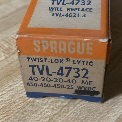 SPRAGUE TVL-4732 (TVL-4621.3) 40/20 MF 450 /25 WVDC Electrolytic Capacitor NOS - Picture 2 of 9
