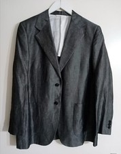 Loro Piana Grey Linen & Wool Jacket Size Eu 52