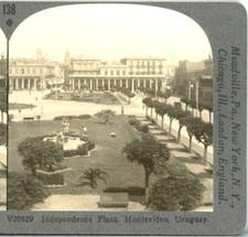 URUGUAY, Independence Plaza, Montevideo--Keystone Rare 1200 Set #138