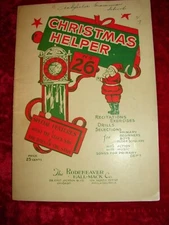 1938 Christmas Helper No. 26 - RODEHEAVER Hall-Mack Co. Ashfield, Pa School