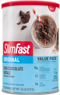 SlimFast Original Chocolate Royale Shake Mix (1.26 lb)-22 servings-buy 4 7% off