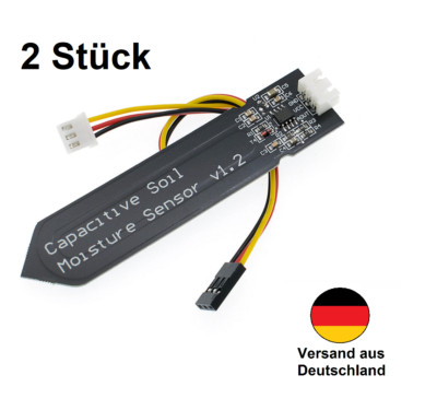 2 Stück Bodenfeuchte Sensor Kapazitiver Feuchtigkeitssensor Erde Blumenerde Soil