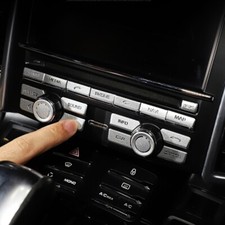 Car Multimedia Button Sticker Cover Trim Fit For 2010-2015 Porsche Cayenne