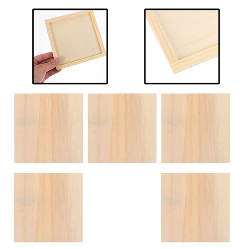 8pcs Unfinished Wood Picture Frames for Arts Crafts DIY Painting