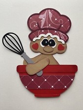 Christmas,Gingerbread, Baking, Scrapbook, Card Making Paper Piecing Pre Made