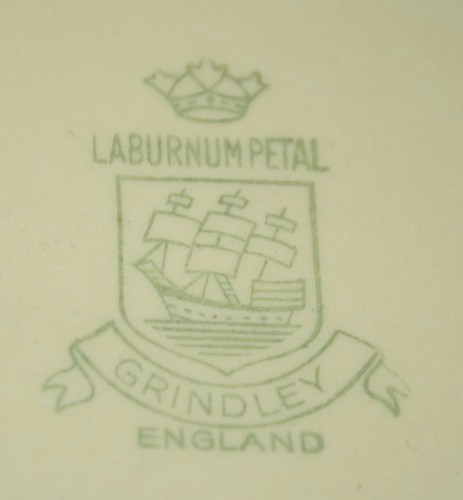 VTG. 2 GRINDLEY PLATTERS / PLATES 6 3/4"x 9 3/4" LABURNUM PETAL YELLOW ENGLAND - Bild 6 von 6