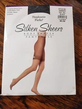 Stephanie Parks Silken Sheers Pantyhose Size Tall Black Body Shaper Control Top