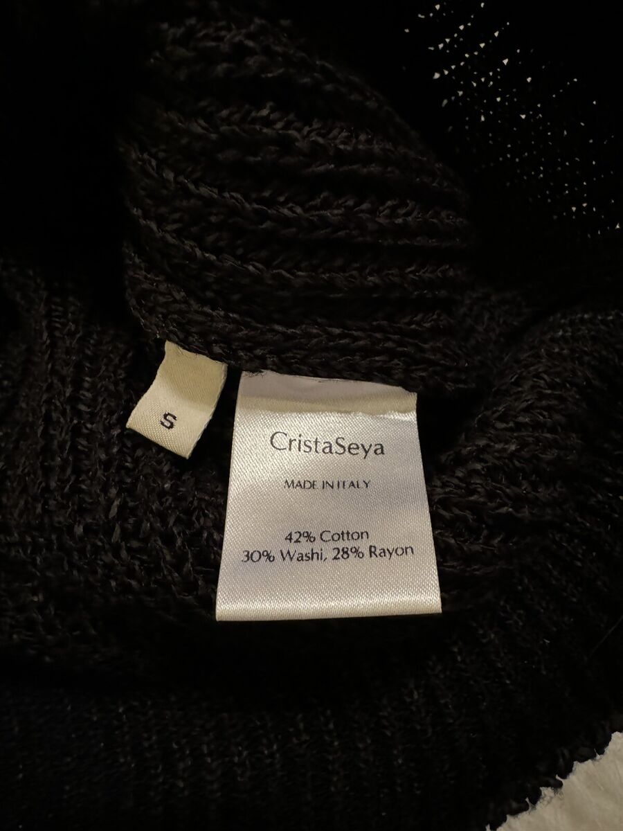 Cristaseya Washi Paper Sweater Crewneck Pullover Knit Ribbed Cristaseya Washi Paper Sweater Crewneck Pullover Knit Ribbed