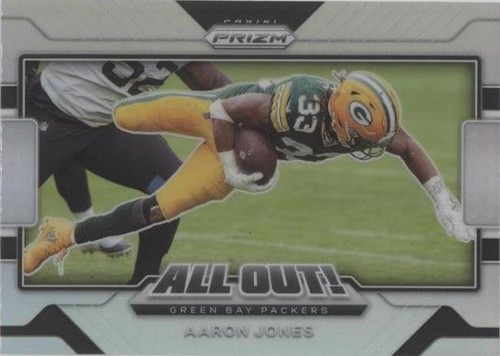 2021 Panini Select - Club Level Aaron Jones #214 Red & Yellow