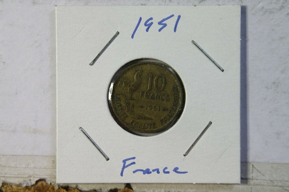 フランス 10 FRANCS 1951年 硬貨 1951 10 FRANCS COIN | eBay