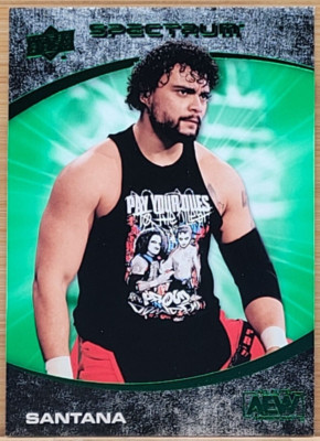2021 UPPER DECK AEW SPECTRUM SANTANA GREEN #D/25